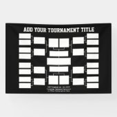 Banderoles Support de tournoi sportif - 16 équipes - Noir (Horizontal)