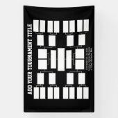 Banderoles Support de tournoi sportif - 16 équipes - Noir (Verticale)