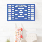 Banderoles Support de tournoi sportif - 32 équipes - Bleu (En situation)