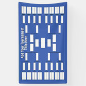 Banderoles Support de tournoi sportif - 32 équipes - Bleu (Vertical)