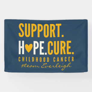 Banderoles support pour le cancer de l'enfance Nom personnali