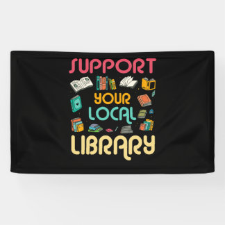 Banderoles Support Your Local Library Book Readers