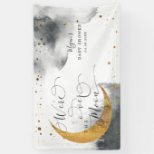 Banderoles Sur la Lune Dreamy Grey Sky Baby shower (Vertical)