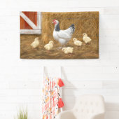 Banderoles Sussex Chicken Mama Hen et Chicks (En situation)