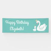 Banderoles Swan 1er anniversaire Baby shower (Horizontal)