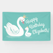 Banderoles Swan 1er anniversaire Baby shower (Horizontal)