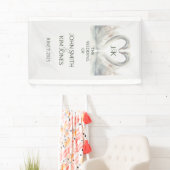 Banderoles Swans romantiques Mariage Couple Monogramme (En situation)