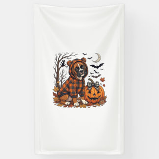 Banderoles Sweatshirt à carreaux pour chien Boxer Halloween C