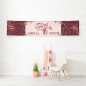 Banderoles Sweet 16 Rose Gold (En situation)