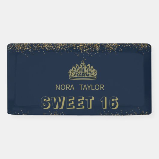Banderoles "Sweet 16 Soirée : Glam, Glitz, and Good Times! (Horizontal)