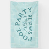 Banderoles Sweet 16 Summer Pool Party Banner (Vertical)