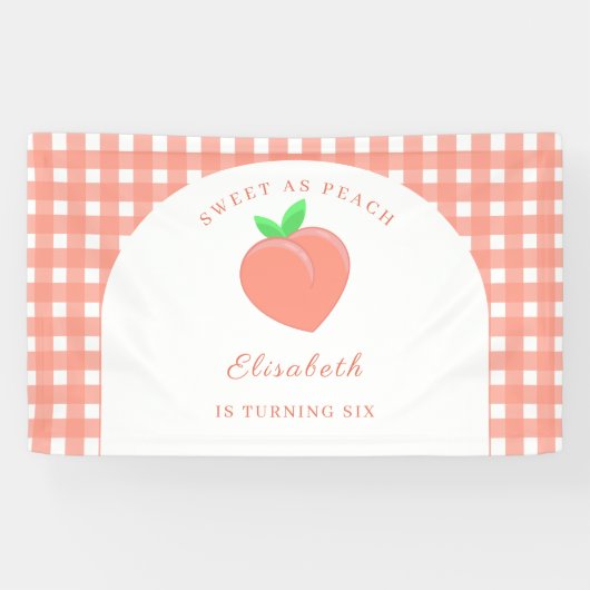 Banderoles Sweet As a Peach Anniversaire (Horizontal)