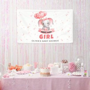 Banderoles Sweet Baby Elephant Baby shower