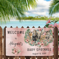 Sweet Baby Girl Animals Tropical Safari Sprinkle