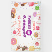 Banderoles Sweet Candy Land Anniversaire Crème glacée Fond (Vertical)