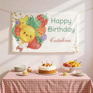 Banderoles Sweet Fruit Birthday | Tropical Kids Party