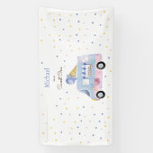 Banderoles Sweet One camion crème glacée premier anniversaire (Verticale)