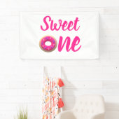 Banderoles Sweet One Donut 1er anniversaire (En situation)
