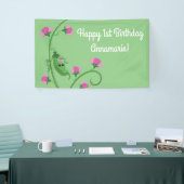 Banderoles Sweet Pea Cute 1er Anniversaire (Salon professionnel)