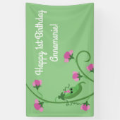 Banderoles Sweet Pea Cute 1er Anniversaire (Vertical)