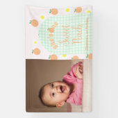 Banderoles Sweet Peach 1er anniversaire (Verticale)