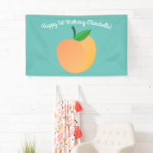 Banderoles Sweet Peach Cute Fruit 1er Anniversaire Thème (En situation)