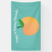Banderoles Sweet Peach Cute Fruit 1er Anniversaire Thème (Vertical)