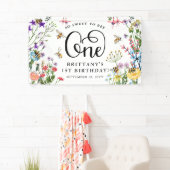 Banderoles 'Sweet to Bee' Fleur sauvage & BumbleBee 1er anniv (En situation)