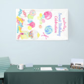 Banderoles Sweet Traitements Candy Girl Anniversaire Lollipop (Salon professionnel)