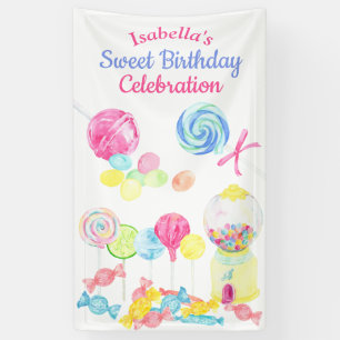 Banderoles Sweet Traitements Candy Girl Anniversaire Lollipop