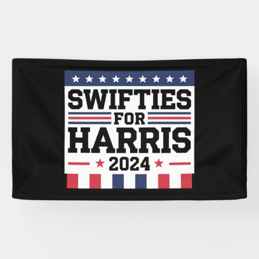 Banderoles Swifties for Kamala Harris 2024 Vote Support (Horizontal)