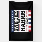 Banderoles Swifties for Kamala Harris 2024 Vote Support (Vertical)