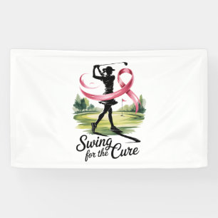 Banderoles Swing for the Cure Golf Breast Cancer