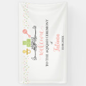 Banderoles Symbole blanc mignon Aqiqah Aqeeqah (Vertical)