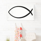 Banderoles Symbole Christian Fish (Ichthys) (En situation)