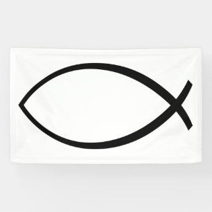 Banderoles Symbole Christian Fish (Ichthys)
