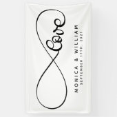 Banderoles Symbole d'amour éternel | Ajouter votre nom et vot (Vertical)