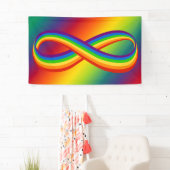 Banderoles Symbole d'amour infini Rainbow Cool Infinity Pride (En situation)