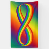 Banderoles Symbole d'amour infini Rainbow Cool Infinity Pride (Vertical)
