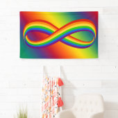 Banderoles Symbole d'amour infini Rainbow Cool Infinity Pride (En situation)