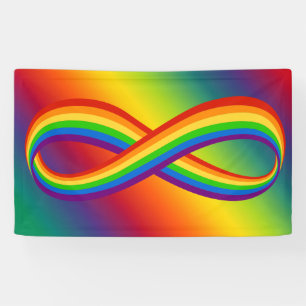 Banderoles Symbole d'amour infini Rainbow Cool Infinity Pride