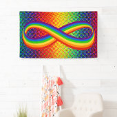 Banderoles Symbole d'amour infini Rainbow Cool Infinity Pride (En situation)