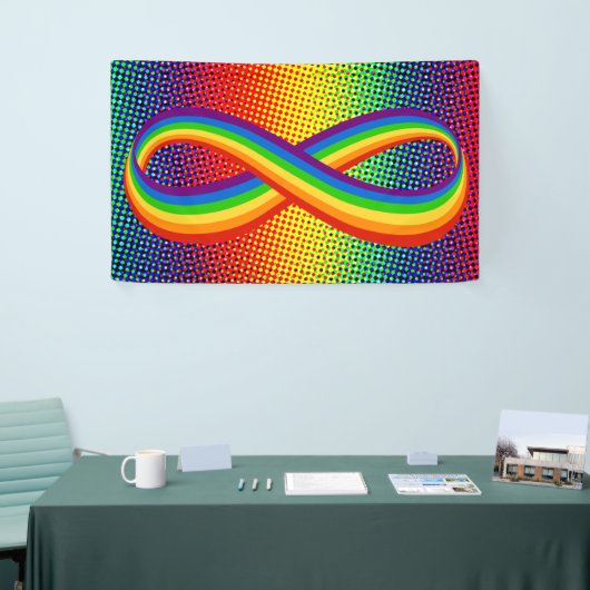 Banderoles Symbole d'amour infini Rainbow Cool Infinity Pride (Salon professionnel)