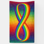 Banderoles Symbole d'amour infini Rainbow Cool Infinity Pride (Vertical)
