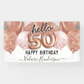 Banderoles Symbole d'anniversaire de 50 Parties scintillant r (Horizontal)
