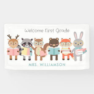 Banderoles Symbole de classe de bienvenue animaux mignons