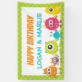 Banderoles Symbole de fête d'anniversaire du Monster (Vertical)