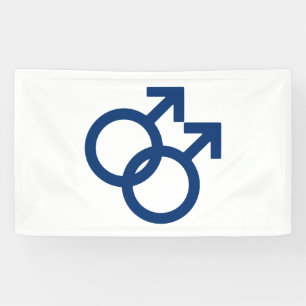 Banderoles Symbole de genre des hommes gays MLM