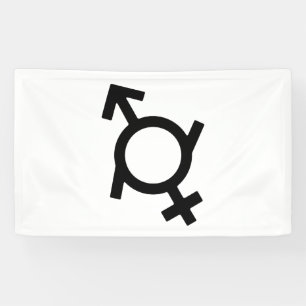 Banderoles Symbole de genre féminin et masculin genderfluid