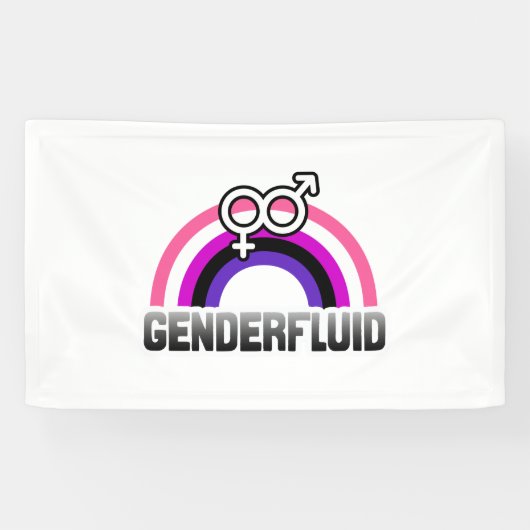 Banderoles Symbole de genre fluide (Horizontal)